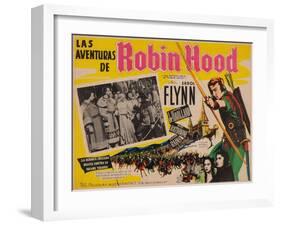 The Adventures of Robin Hood, Mexican Movie Poster, 1938-null-Framed Art Print