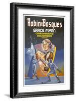 The Adventures of Robin Hood, Spanish Movie Poster, 1938-null-Framed Art Print