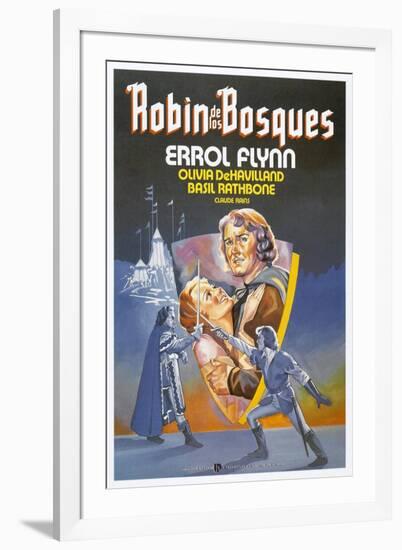 The Adventures of Robin Hood, Spanish Movie Poster, 1938-null-Framed Art Print