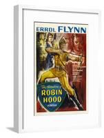 The Adventures of Robin Hood, UK Movie Poster, 1938-null-Framed Art Print