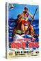 The Adventures of Robinson Crusoe, (AKA Le Avventure Di Robinson Crusoe), Italian Poster Art, 1954-null-Stretched Canvas