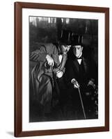 THE ADVENTURES OF SHERLOCK HOLMES, 1939 directed by ALFRED WERKER Nigel Bruce and Basil Rathbone (b-null-Framed Photo