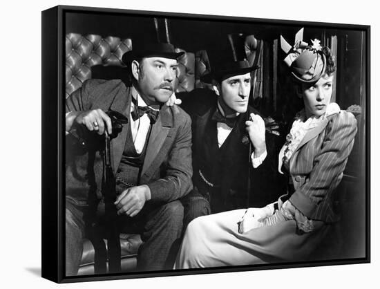 THE ADVENTURES OF SHERLOCK HOLMES, 1939 directed by ALFRED WERKER Nigel Bruce, Basil Rathbone and I-null-Framed Stretched Canvas