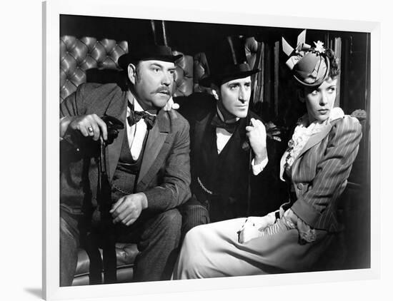 THE ADVENTURES OF SHERLOCK HOLMES, 1939 directed by ALFRED WERKER Nigel Bruce, Basil Rathbone and I-null-Framed Photo