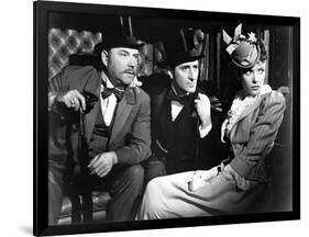 THE ADVENTURES OF SHERLOCK HOLMES, 1939 directed by ALFRED WERKER Nigel Bruce, Basil Rathbone and I-null-Framed Photo