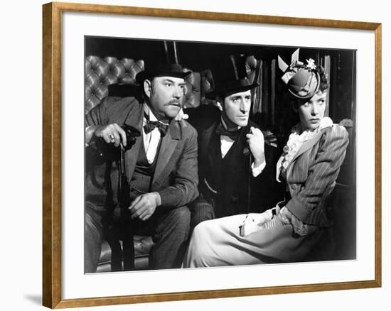 THE ADVENTURES OF SHERLOCK HOLMES, 1939 directed by ALFRED WERKER Nigel Bruce, Basil Rathbone and I-null-Framed Photo