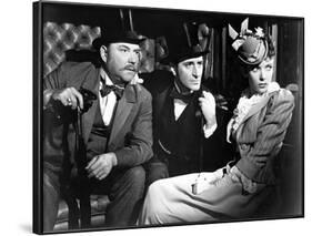 THE ADVENTURES OF SHERLOCK HOLMES, 1939 directed by ALFRED WERKER Nigel Bruce, Basil Rathbone and I-null-Framed Photo