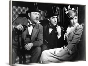 THE ADVENTURES OF SHERLOCK HOLMES, 1939 directed by ALFRED WERKER Nigel Bruce, Basil Rathbone and I-null-Framed Photo