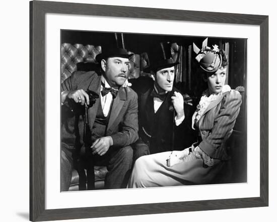 THE ADVENTURES OF SHERLOCK HOLMES, 1939 directed by ALFRED WERKER Nigel Bruce, Basil Rathbone and I-null-Framed Photo