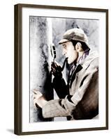 The Adventures of Sherlock Holmes, Basil Rathbone, 1939-null-Framed Photo