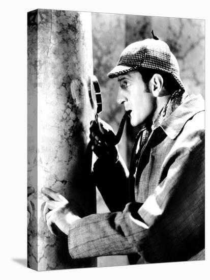 The Adventures of Sherlock Holmes, Basil Rathbone as Sherlock Holmes, 1939-null-Stretched Canvas