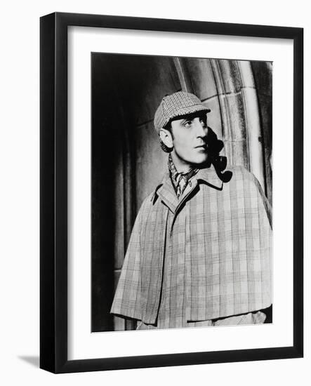 The Adventures of Sherlock Holmes, Basil Rathbone, Directed by Alfred L. Werker, 1939-null-Framed Photographic Print