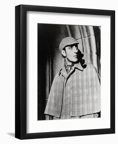 The Adventures of Sherlock Holmes, Basil Rathbone, Directed by Alfred L. Werker, 1939-null-Framed Photographic Print