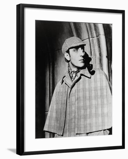 The Adventures of Sherlock Holmes, Basil Rathbone, Directed by Alfred L. Werker, 1939-null-Framed Photographic Print