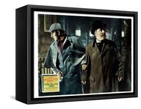 The Adventures of Sherlock Holmes, from Left, Basil Rathbone, Nigel Bruce, 1939-null-Framed Stretched Canvas