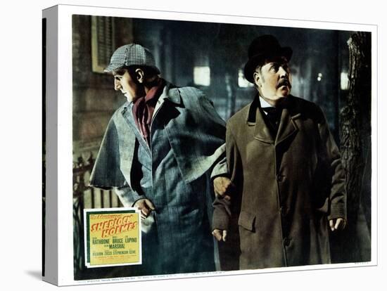 The Adventures of Sherlock Holmes, from Left, Basil Rathbone, Nigel Bruce, 1939-null-Stretched Canvas