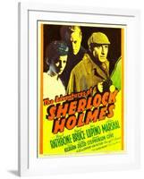 The Adventures of Sherlock Holmes, Ida Lupino, Alan Marshal, Basil Rathbone, 1939-null-Framed Photo