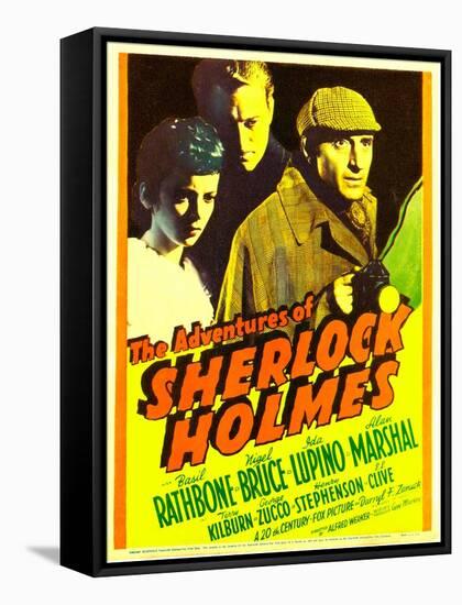 The Adventures of Sherlock Holmes, Ida Lupino, Alan Marshal, Basil Rathbone, 1939-null-Framed Stretched Canvas