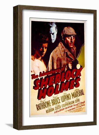 The Adventures of Sherlock Holmes - Movie Poster Reproduction-null-Framed Photo