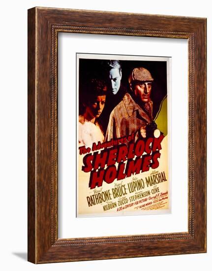 The Adventures of Sherlock Holmes - Movie Poster Reproduction-null-Framed Photo