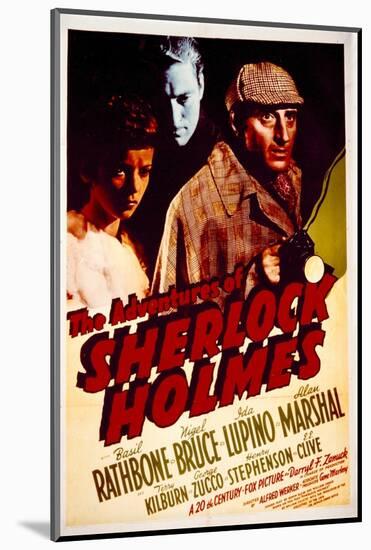 The Adventures of Sherlock Holmes - Movie Poster Reproduction-null-Mounted Photo