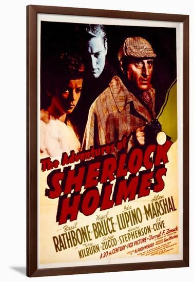 The Adventures of Sherlock Holmes - Movie Poster Reproduction-null-Framed Photo