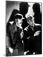 The Adventures of Sherlock Holmes, Nigel Bruce, Basil Rathbone, 1939, as Watson and Sherlock Holmes-null-Mounted Photo