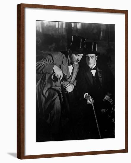 The Adventures Of Sherlock Holmes, Nigel Bruce, Basil Rathbone, 1939-null-Framed Photo