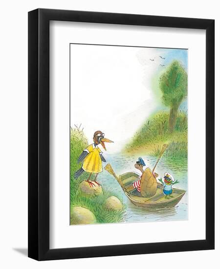 The Adventures of Ted, Ed, and Caroll - Turtle-Valeri Gorbachev-Framed Premium Giclee Print