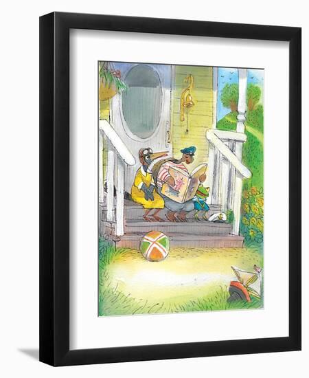 The Adventures of Ted, Ed and Caroll - Turtle-Valeri Gorbachev-Framed Premium Giclee Print