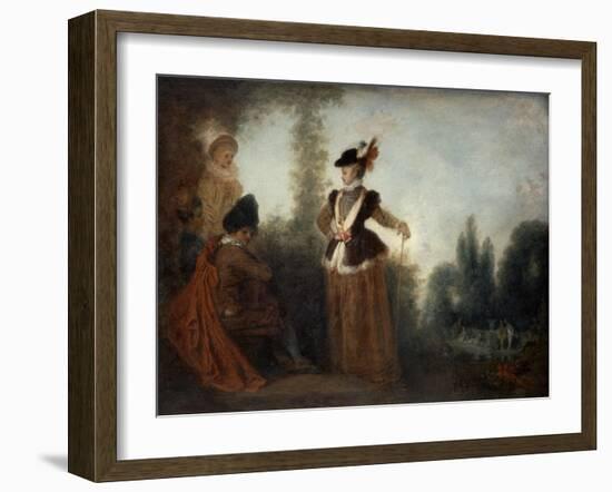 The Adventuress, C1717-Jean-Antoine Watteau-Framed Giclee Print