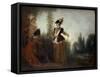 The Adventuress, C1717-Jean-Antoine Watteau-Framed Stretched Canvas
