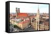 The Aerial View of Munich City Center-Gary718-Framed Stretched Canvas