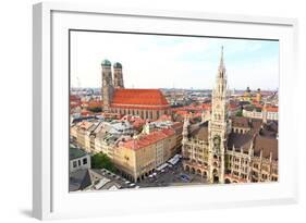 The Aerial View of Munich City Center-Gary718-Framed Photographic Print