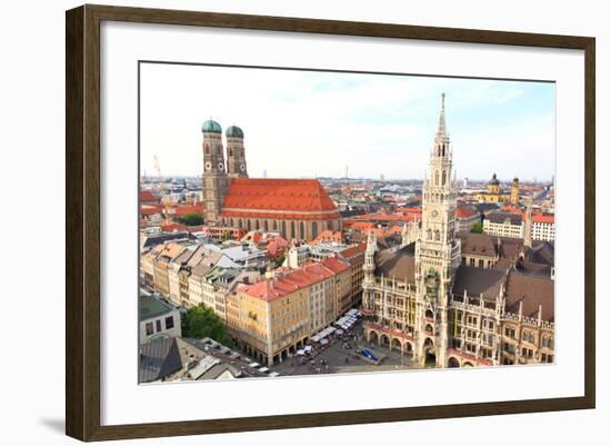 The Aerial View of Munich City Center-Gary718-Framed Photographic Print