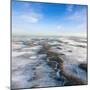 The Aerial View the River on Snow-Covered Forest Plain in Time of Cold Winter Day. Network of Seism-Vladimir Melnikov-Mounted Photographic Print