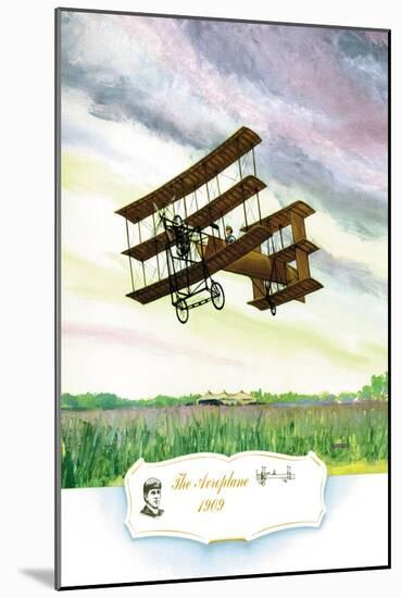 The Aeroplane, 1909-Charles H. Hubbell-Mounted Art Print