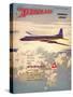 The Aeroplane' magazine cover - Bristol Britannia, 1958-Laurence Fish-Stretched Canvas