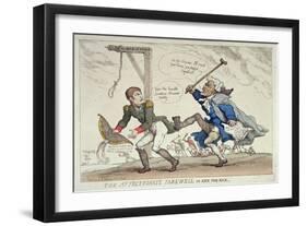 The Affectionate Farewell Or, Kick For Kick, Published by R. Ackermann, 17th April 1814-Thomas Rowlandson-Framed Giclee Print