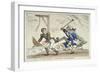 The Affectionate Farewell Or, Kick For Kick, Published by R. Ackermann, 17th April 1814-Thomas Rowlandson-Framed Giclee Print