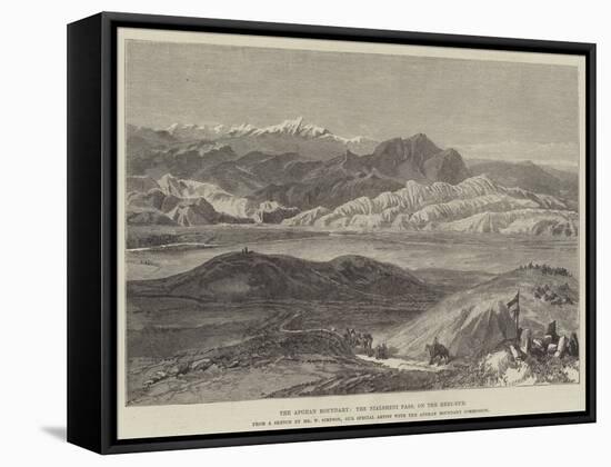 The Afghan Boundary, the Nialsheni Pass, on the Heri-Rud-William 'Crimea' Simpson-Framed Stretched Canvas