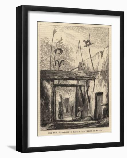 The Afghan Campaign, a Lane in the Village of Khushi-null-Framed Giclee Print