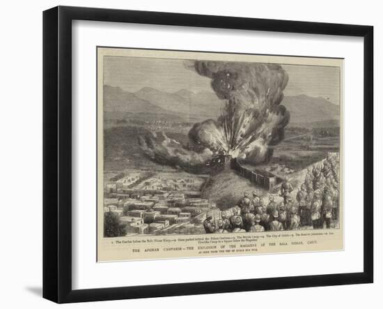 The Afghan Campaign, the Explosion of the Magazine at the Bala Hissar, Cabul-null-Framed Giclee Print