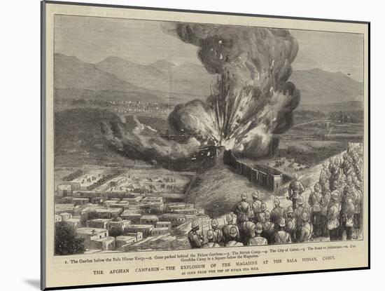 The Afghan Campaign, the Explosion of the Magazine at the Bala Hissar, Cabul-null-Mounted Giclee Print