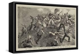 The Afghan Campaign, the Fifty-Ninth Regiment Storming a Hill Near the Sebundi Pass-Charles Edwin Fripp-Framed Stretched Canvas