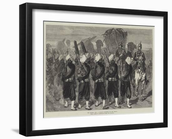 The Afghan War, a Punjaub Regiment on the March-Charles Robinson-Framed Giclee Print