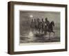The Afghan War, a Raid Against the Momunds, the 11th Bengal Lancers Crossing the Kunar River-null-Framed Giclee Print