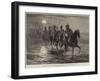 The Afghan War, a Raid Against the Momunds, the 11th Bengal Lancers Crossing the Kunar River-null-Framed Giclee Print