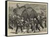 The Afghan War, an Elephant Battery Advancing to the Front-Joseph Nash-Framed Stretched Canvas