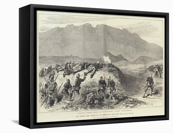 The Afghan War, Attack on Ali Musjid, the First Shot-William 'Crimea' Simpson-Framed Stretched Canvas